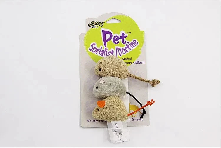 Plush Mouse Cat Toy Set for Kittens