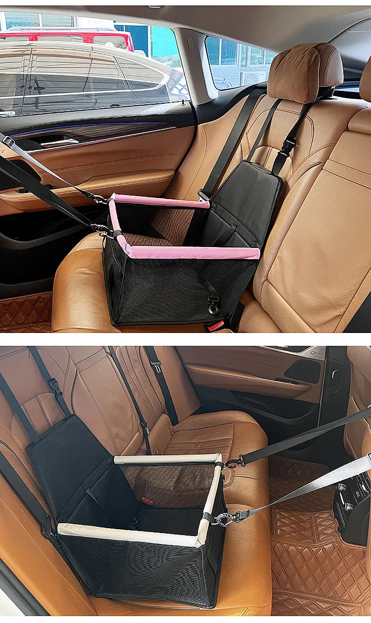 Foldable Dog Car Seat Cover Hammock Harness