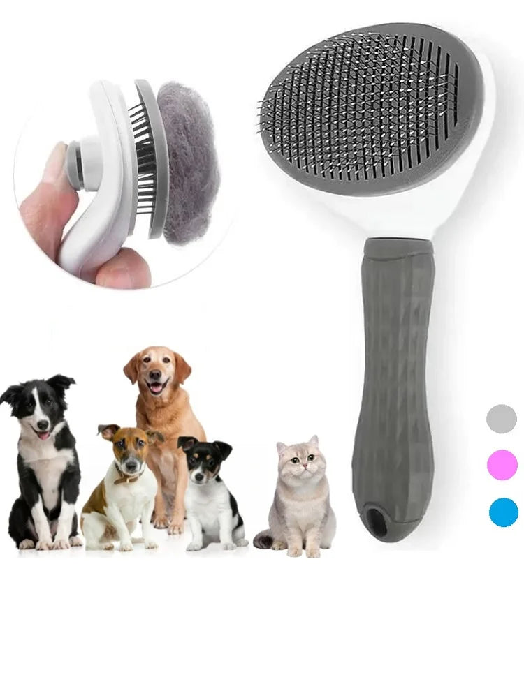 Self-Cleaning Pet Hair Removal Comb Brush