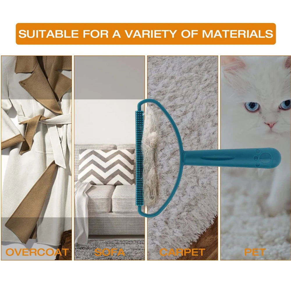 Double-Sided Silicone Pet Hair Remover Brush