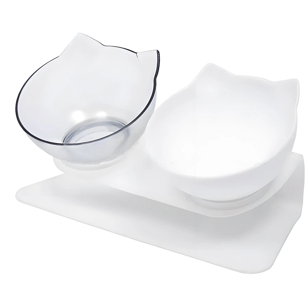 Elevated Tilted Cat Bowl Stand Anti-Slip