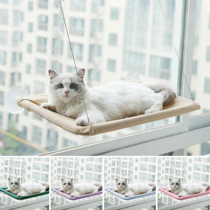 Hanging Cat Hammock Window Bed With Suction