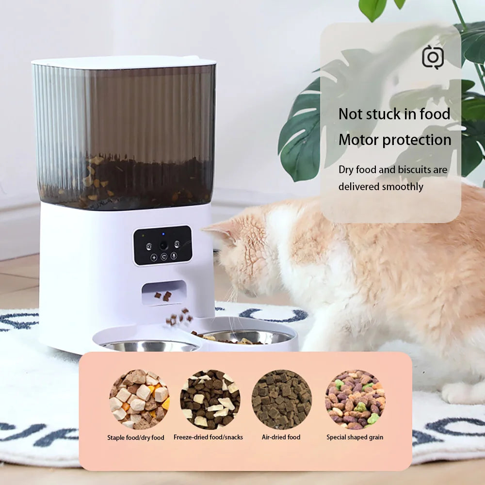 Smart Automatic Pet Feeder With Video Options