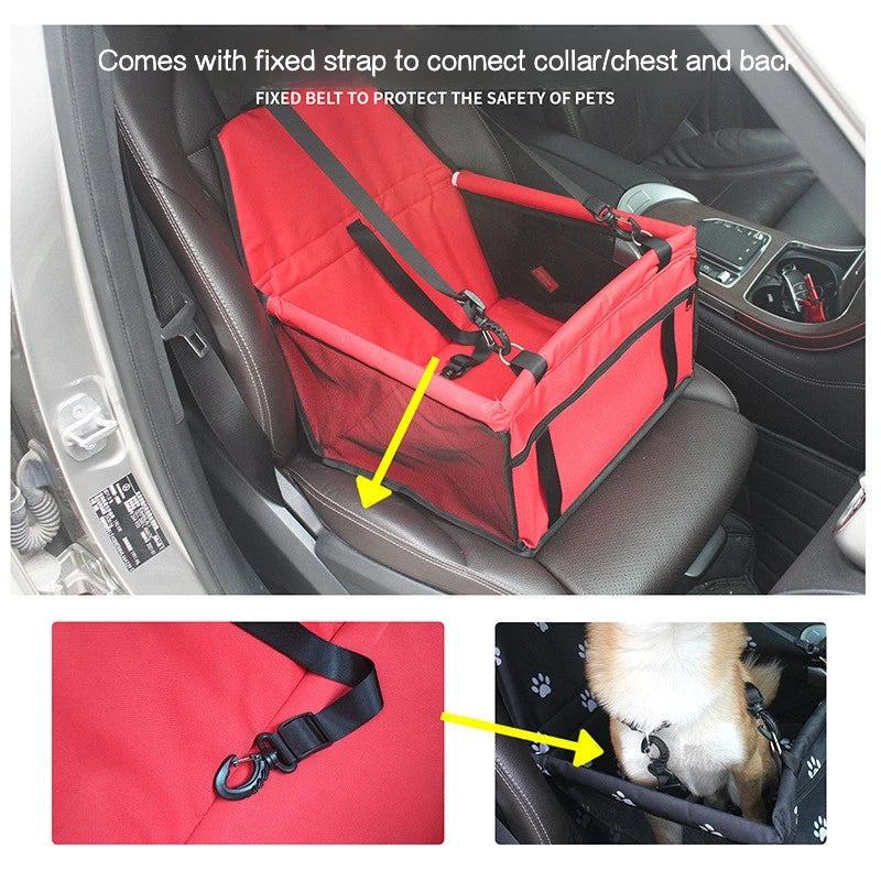 Foldable Dog Car Seat Cover Hammock Harness