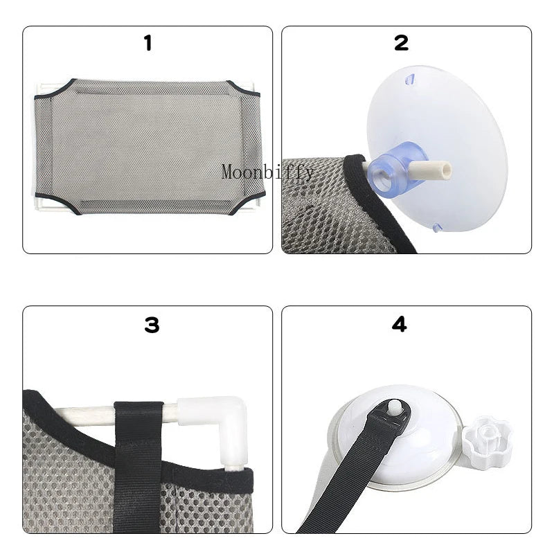 Breathable Cat Hammock Window Bed Mesh