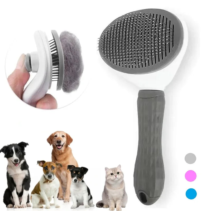 Self-Cleaning Pet Hair Removal Comb Brush
