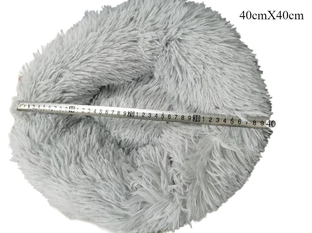 Warm Plush Round Pet Nest for Winter Comfort