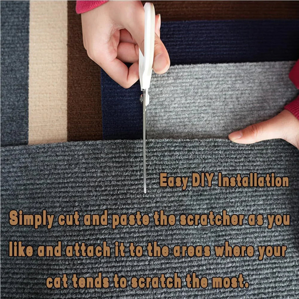 Trimmable Cat Scratch Mat Furniture Protector Carpet