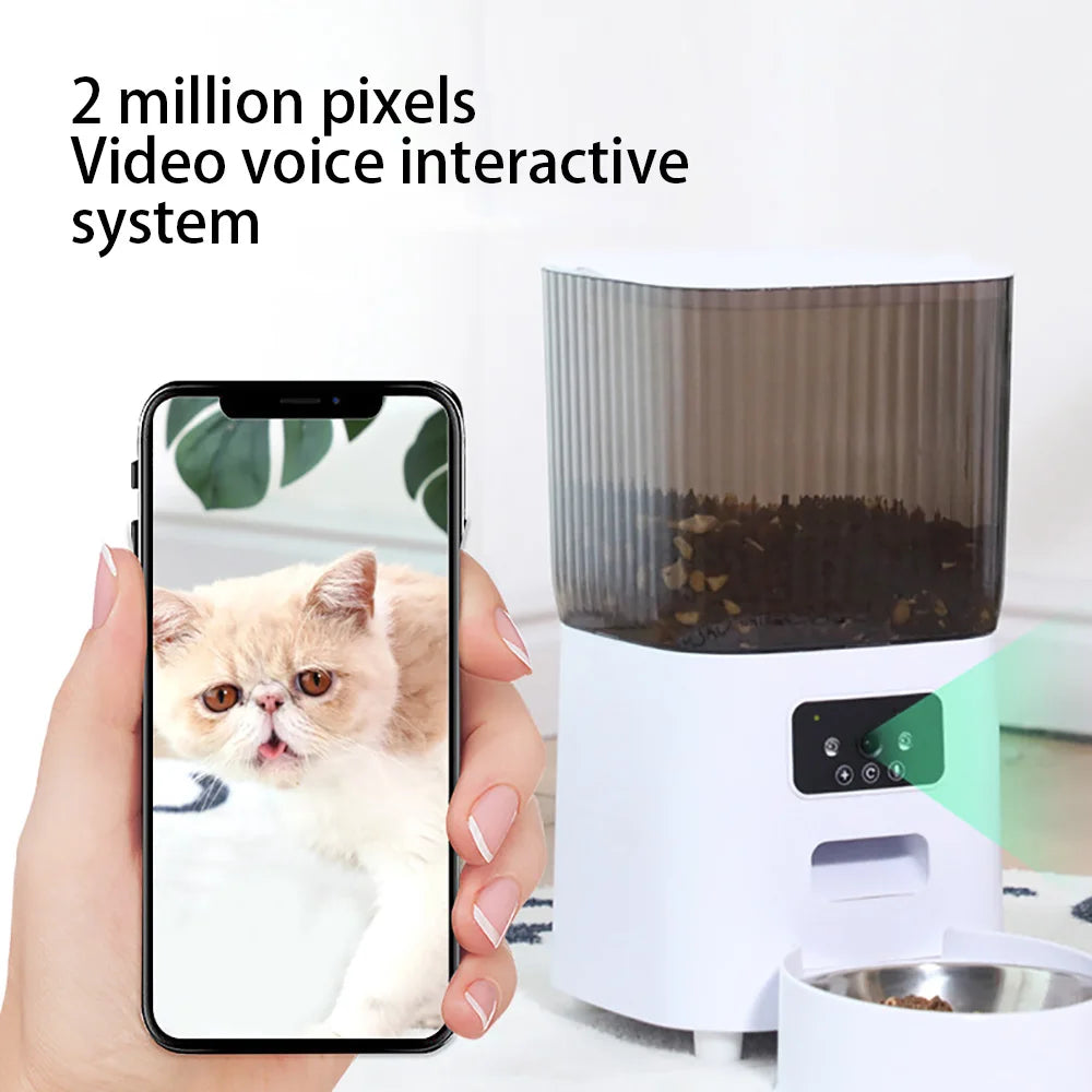 Smart Automatic Pet Feeder With Video Options