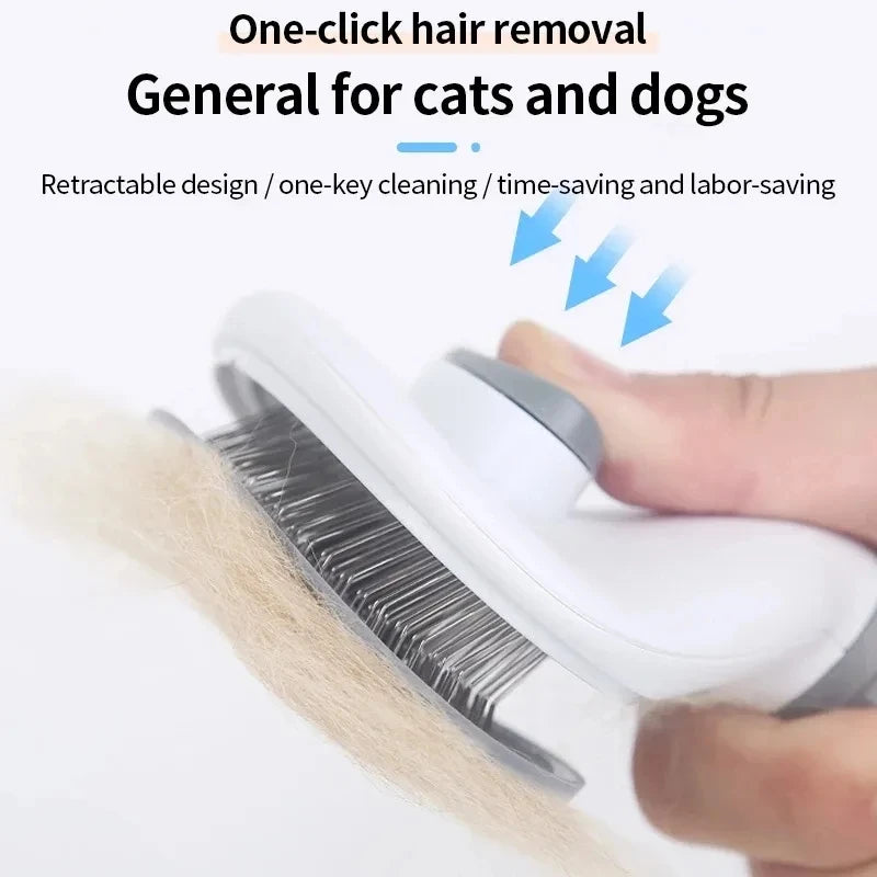Self-Cleaning Pet Hair Removal Comb Brush