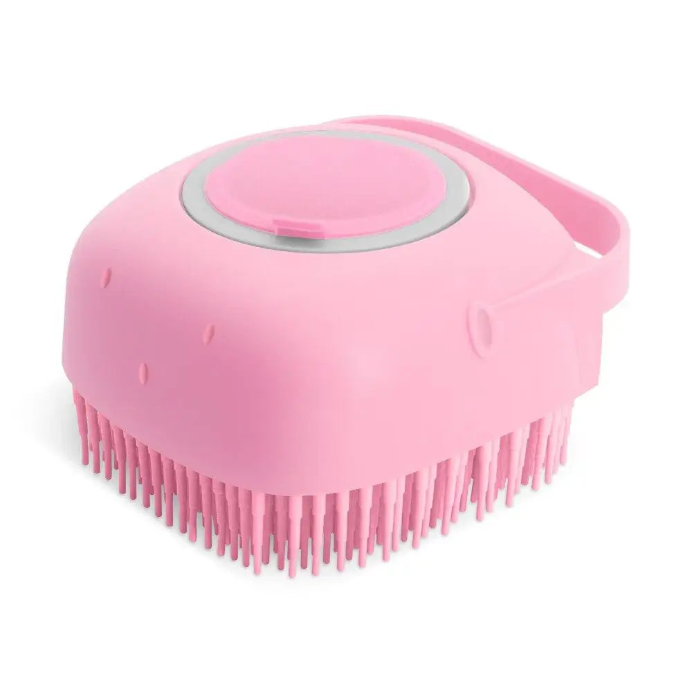 Silicone Pet Shampoo Brush With Dispenser