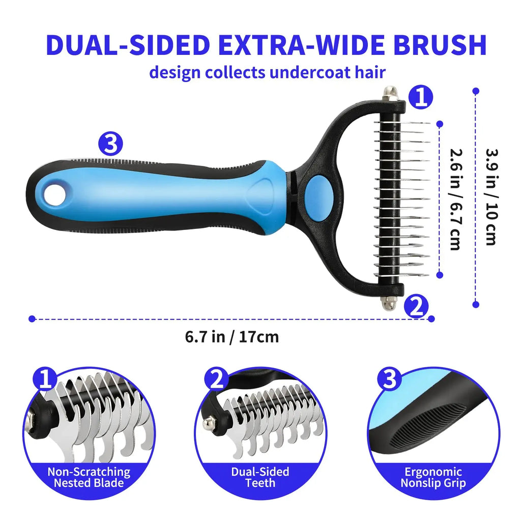 Professional Pet Deshedding Brush Fur Remover