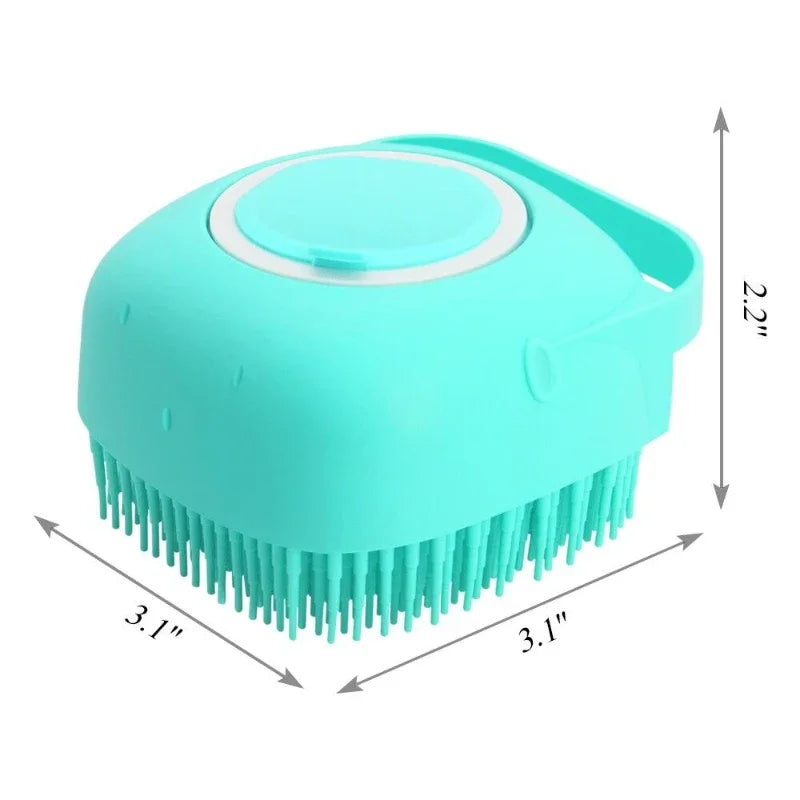 Silicone Pet Shampoo Brush With Dispenser
