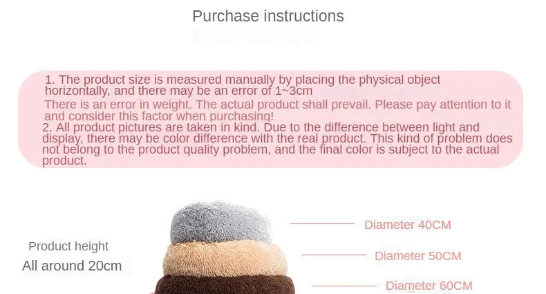 Warm Plush Round Pet Nest for Winter Comfort