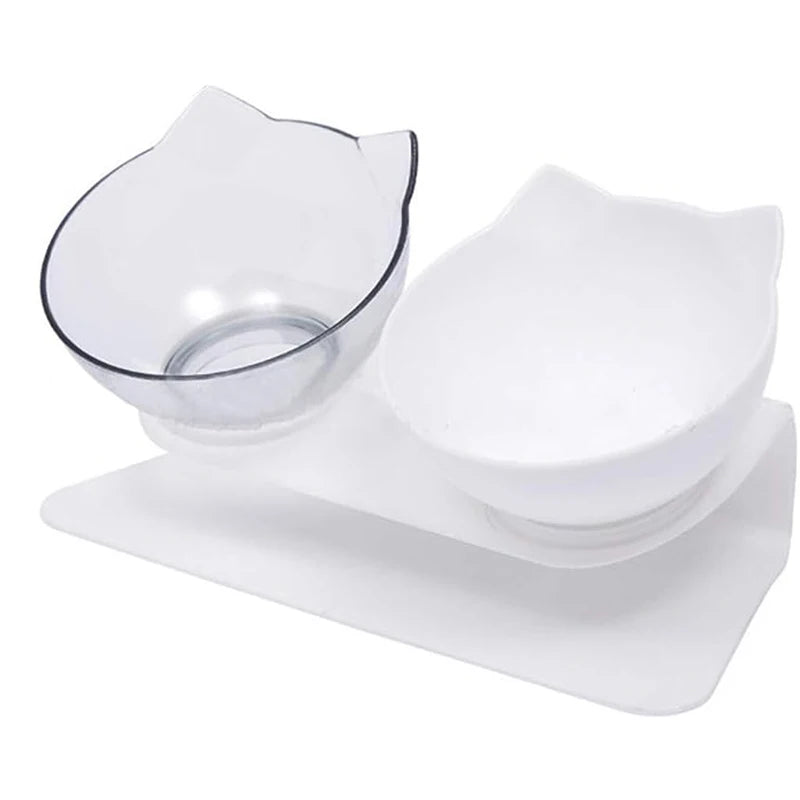 Elevated Tilted Cat Bowl Stand Anti-Slip