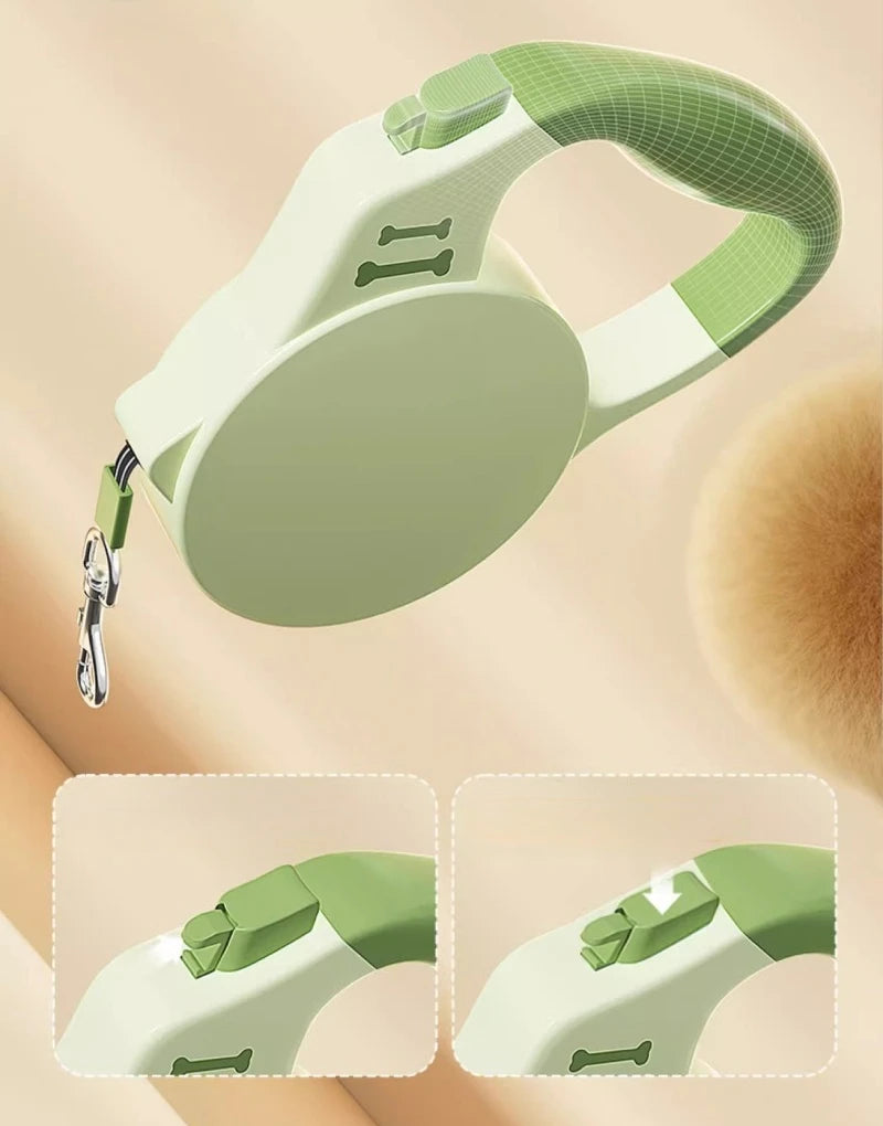 Durable Retractable Pet Leash with Reflective Tape