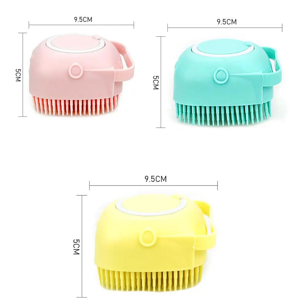 Silicone Pet Shampoo Brush With Dispenser