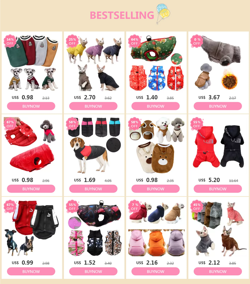 Warm Fleece Winter Dog Vest Puppy Jacket