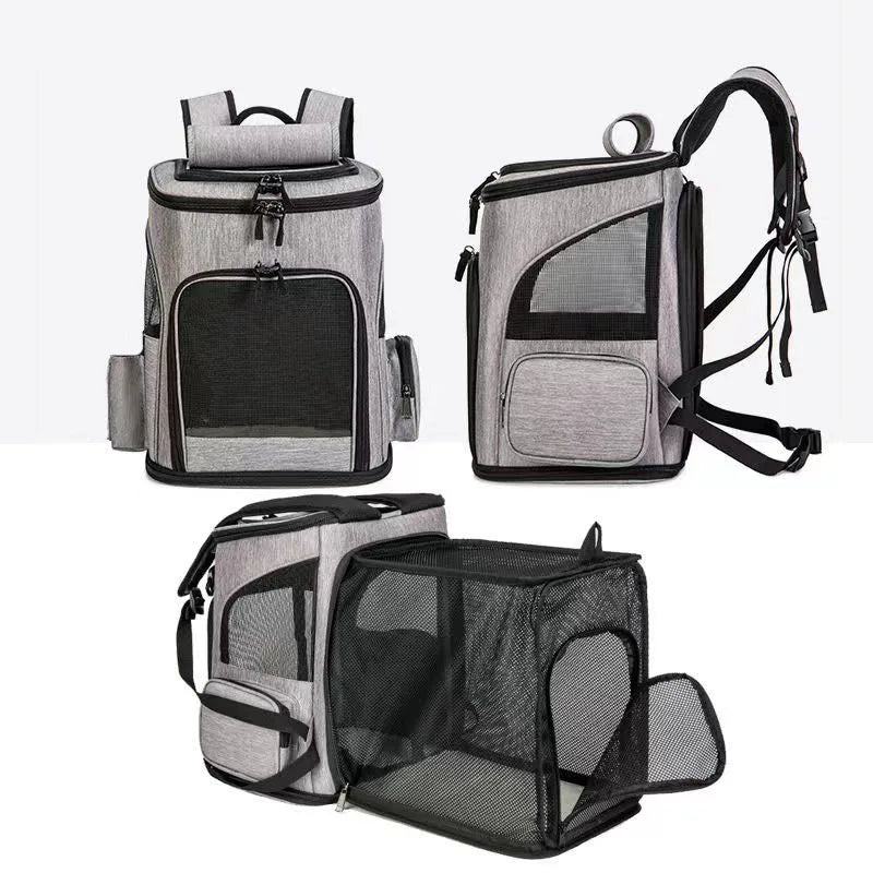 Foldable Expandable Pet Carrier Backpack For Travel