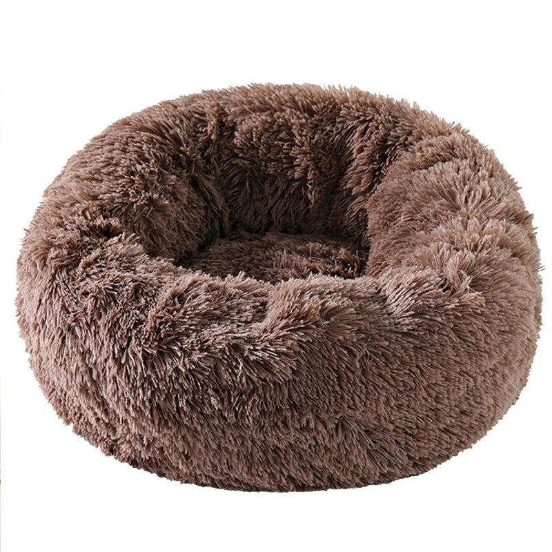 Warm Plush Round Pet Nest for Winter Comfort