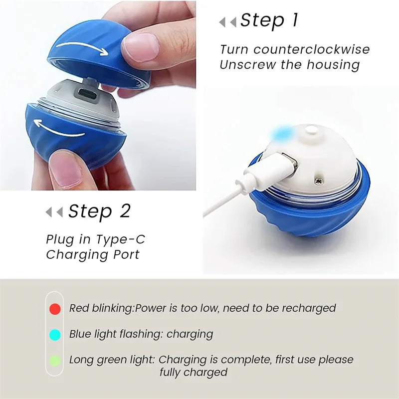 USB Smart Bouncing Ball Interactive Dog Toy