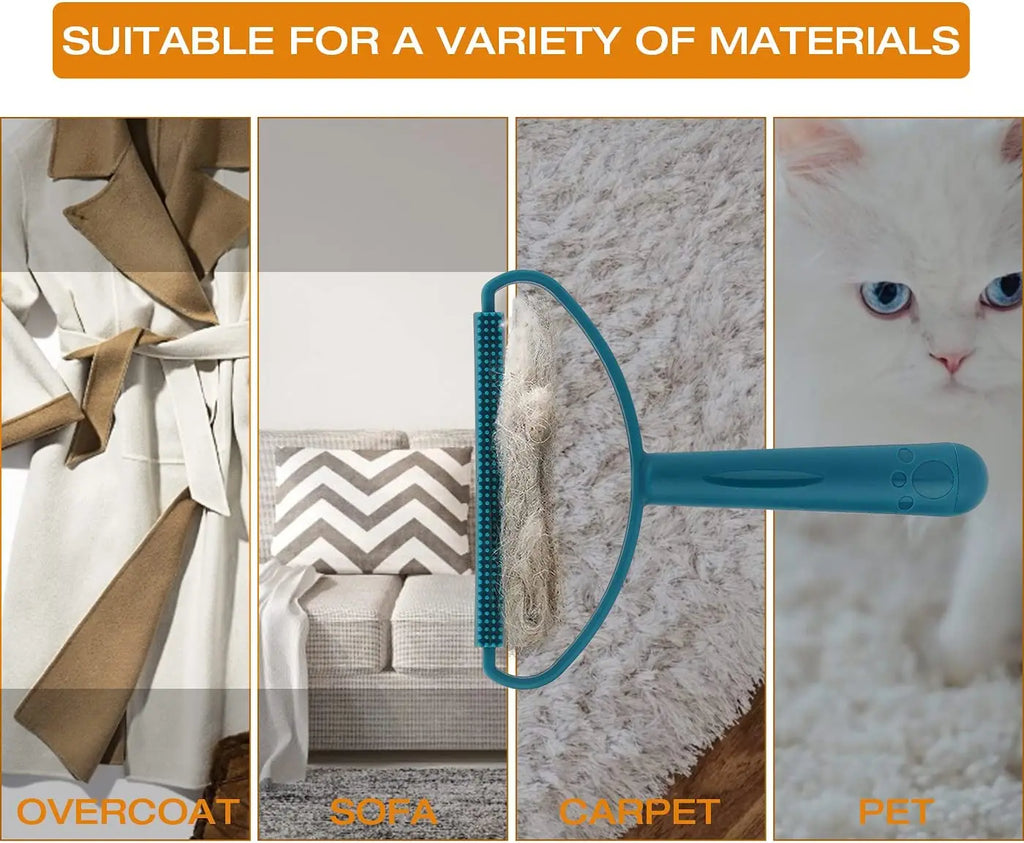 Double-Sided Silicone Pet Hair Remover Brush