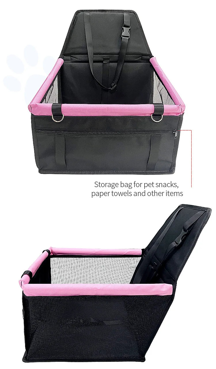Foldable Dog Car Seat Cover Hammock Harness