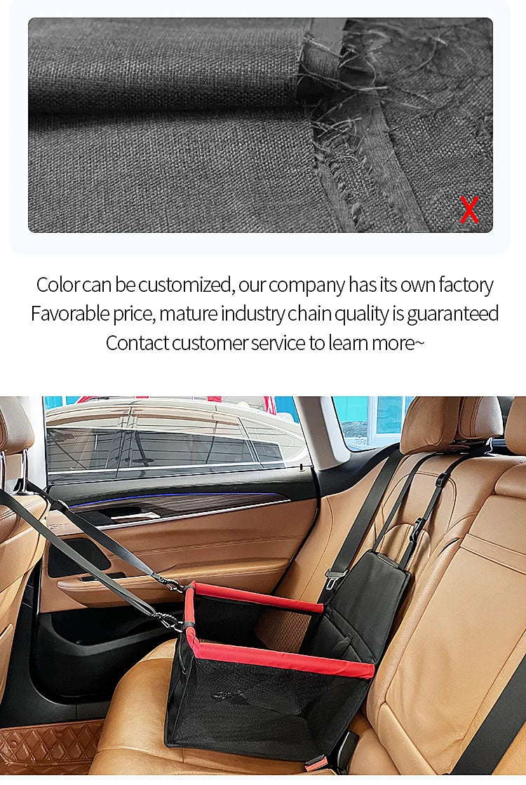 Foldable Dog Car Seat Cover Hammock Harness